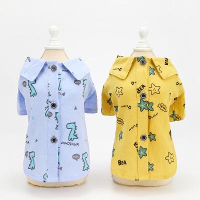 China 2023 Viable Clothes For New Pets Dog Clothes Summer Section Cartoon Dinosaur Shirt Teddy Bear Small Dog Pet Thin Shirt-Dinosaur Shirt for sale