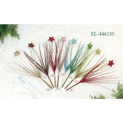 China 2022 Finely Processed Plastic Resin Ornament Christmas Decoration Christmas Onion Grasses With Five Star Cuts for sale