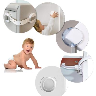 China Easy Installation Baby Lock Making Kit Child Safety Strap Locks Non Toxic With Heavy Duty Corner Protector Fork Plug Covers Cabinet Lock Door Knob Cover for sale