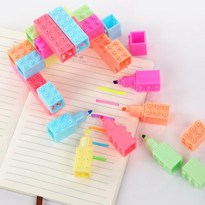 China office & School Markers Educate Office Supply Personalization Stationery Fluorescent Paint Highlighting Writing Highlighter Pen Marker Pen Sets for sale