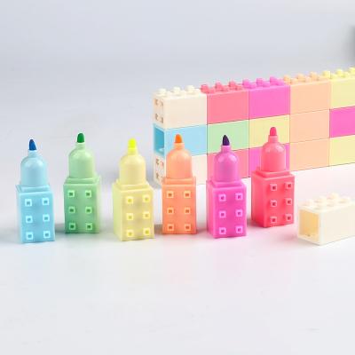 China office & School Markers Free Sample Glitter Art Safe Gorgeous Marker 6 Colors Custom Set Mini Highlighter Pens for sale