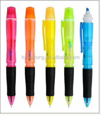 China office & Hot school markers 2021 new year factory design 4 in 1 ball pen &highlighte rep&pencil OEM welcome CH-6282 multi function marker for sale