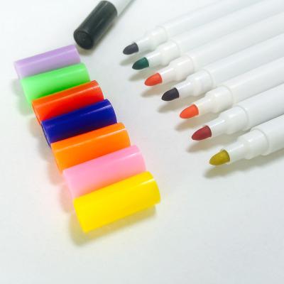 China CH-5172 Non-Toxic Marker Pen Rainbow Dry-Erase Washable or Permanent Fabric Ink Set Marker Textile and Customized Erase 1-8colors for sale