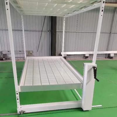 China Water-saving Irrigation System Hydroponic Systems Grow Benches Commercial Greenhouse 4x8 5x5 Flood Tray Rolling Flood and Drain Table for sale