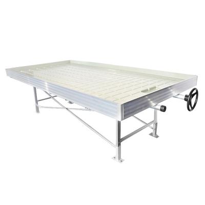 China Water-saving Irrigation System Ebb and Flow Flood Tray Hydroponic System Rolling Work Bench Grow Table for sale