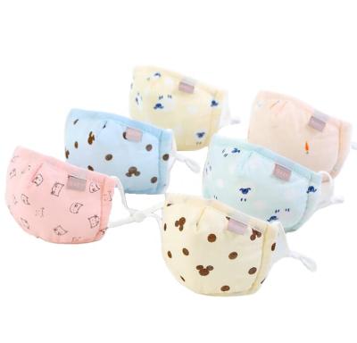 China Wholesale New Style Reusable Kids Mini Dot Print Cotton Kids Face Maskes Knitted Face Maskes for sale