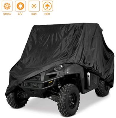 China Car Exterior Protection Customized Black UV Resistant UTV Cover Fabric Waterproof Car Logo Protection Cover for sale