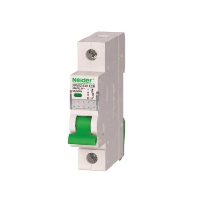 China NPM1Z-63 220V Pole MCB DC Flame Retardant Plastic Mini Single Circuit Breaker for sale