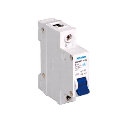 China MCB For Power Distribution NPM1-63 Miniature Circuit Breaker 6000A / 4500A for sale