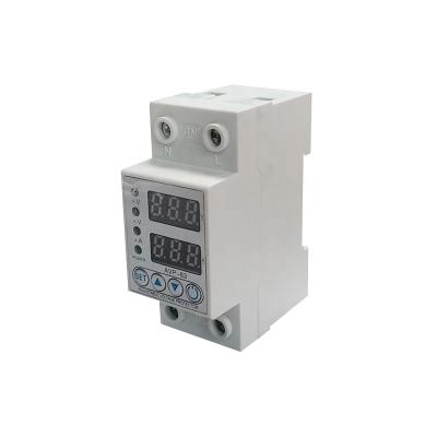 China 63A 230V Adjustable Din Rail Over Under Voltage Protector Relay Protector , Digital Electric Voltage Protector AVP-63 for sale