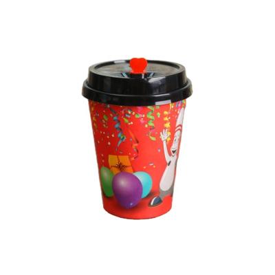 China Biodegradable Low Price Disposable Coffee And Milk Tea Paper Cup To Go Packing Cup With Flat Buckle Lid for sale