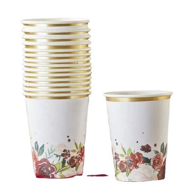 China PLA biodegradable eco-friendly paper cup take away logo brand printed paper cup for sale