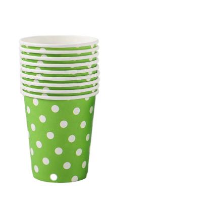 China Custom Biodegradable Disposable Coffee Cup Kraft Paper Cup Designs Paper Coffee To Go Dots Cup for sale