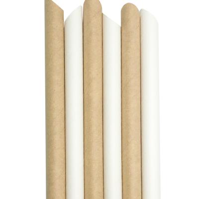 China Factory Price Materials 6mm*197mm Recycled Juice Milk Coffee Biodegradable Disposable High Quality Paper Straw for sale