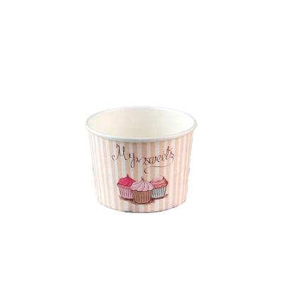 China Disposable Custom Printed Disposable Paper Ice Cream Bowl Kids Ice Cream Container for sale