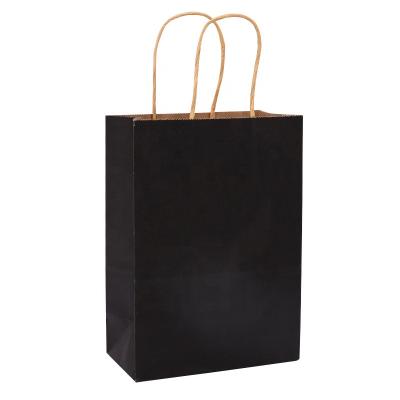 China Recyclable Wholesale Custom Printing Paper Gift Bag Craft Paper Bag Brown Kraft Paper Catering Bag for sale