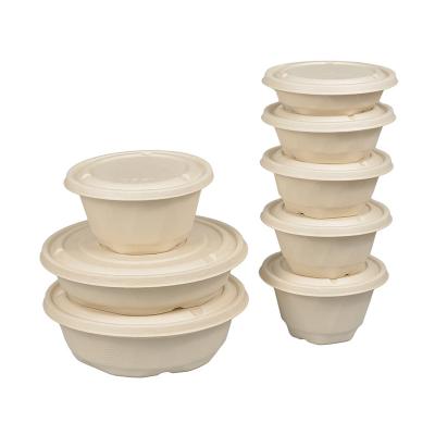 China Food Compostable Disposable Clamshell Bagasse Sugar Cane Paper Wrapping For Microwave Pulp Tray Tableware Containers for sale