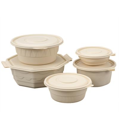 China Custom Logo Compostable Biodegradable Biodegradable Disposable Salad Bowl Custom Logo Sugarcane Bagasse Paper Pulp Food Co Compostable for sale