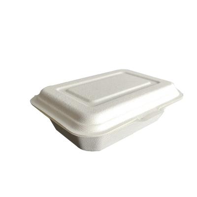 China Sugarcane Bagasse Paper Plates Disposable Compostable Tableware Biodegradable Food Container With Lid for sale