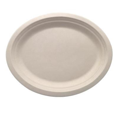 China Wholesale Eco-friendly Compostable Bagasse Disposable Tableware Sugar Cane Pulp Party Compostable Paper Plate for sale