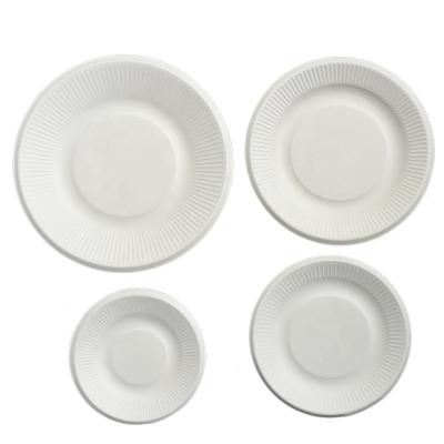 China High Grade Biodegradable Sugarcane Bagasse Material Tableware Compostable Paper Plates Eco Disposable Dish for sale