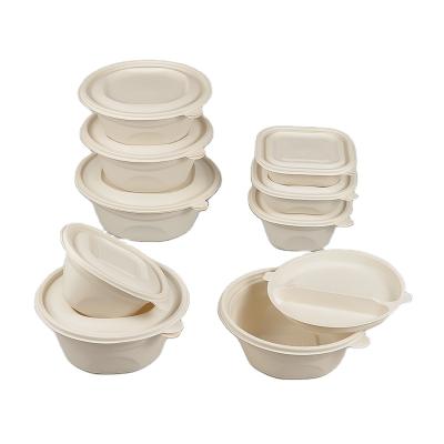 China China Wholesale Compostable Disposable Cornstarch Salad Food Snacks Taco Packing Soup Bowl With Lid for sale