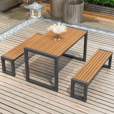 China Eco - Friendly Custom Furniture Outdoor School Patio Tables Table And Chair Set Outdoor Wood for sale