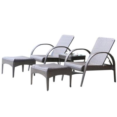 China Eco-friendly Garden Lounge Chair Comfortable Outdoor Sofas Sun Rattan Lounge Chair for sale