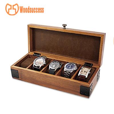 China Low Price Storage Timber Wooden Watch Boxes Mounted Wooden Box Rectangle Pillow Packaging for sale