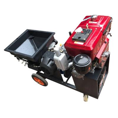 China Construction China Diesel Mortar Sand Cement Mortar Plaster Machine Automatic Wall Render Spray Pump for sale