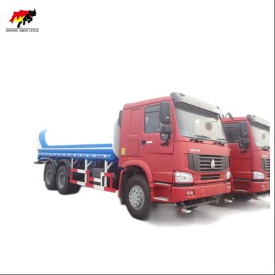 China Construction Material Shops SINO Truck HOWO 15000 Liter Water Tanker Bowser Sprinkler Transport Tank Truck Price For Sale for sale