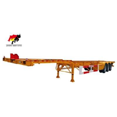 China 2021 heavy truck trailer 2 axles 20ft container skeleton semi trailer truck trailers for sale form china for sale