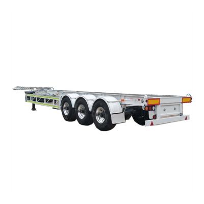 China Truck Trailer China Brand 20ft 40ft Container Hauling Skeleton Semi Trailer Chassis for sale