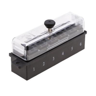 China Automotive Performance 6 Way Blade Fuse Box Holder For Car Mid Size Marine Fuses Trailers for sale