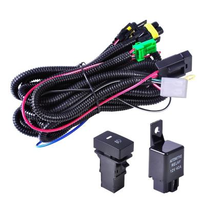 China Automotive H11 Fog Light Lamp Wiring With LED Indicators To Relay Ford Focus Acura Nissan Honda for sale