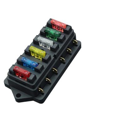 China 12V/24V Universal Design 6 Way Fuse Holder Box Standard Waterproof Circuit ATO Blade Terminal for sale