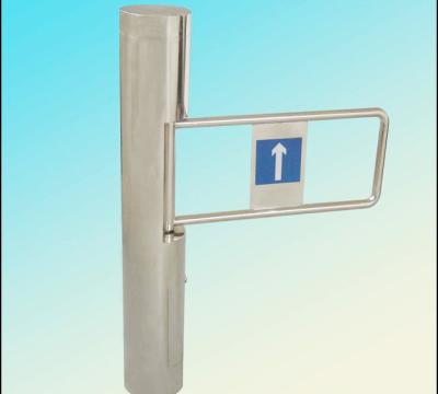 China S304 Stainless Steel Cylinder Type Half Height Turnstile with One way / Double way for sale