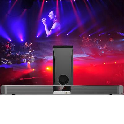 China Wooden Box + PVC 2.1 TV Smart Home Theater MDF Soundbar With Subwoofer for sale