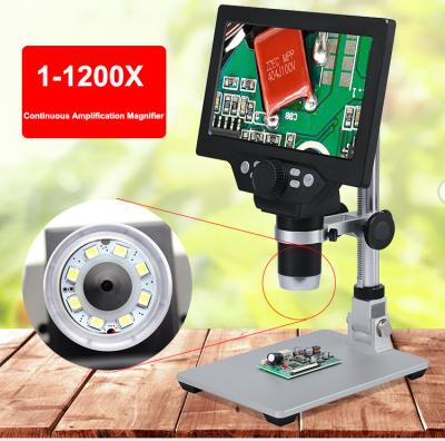 China Industrial Microscope 1-1200X USB Microscope 1-1200X Industrial Radio Digital Radio Inspection Microscope Handheld Electronic Video Camera with 8 Adjustable LED Lights for sale