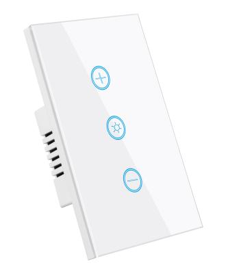 China Hot Sale UL94V-0 PC+Tempered Glass Smart Dimmer Switch WiFi Touch Light Adjusting Switch Dimmer Wall Mounted Electrical Wholesale for sale