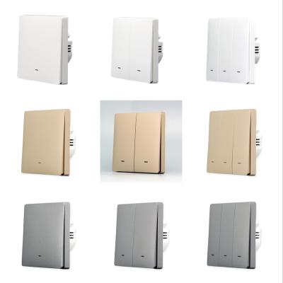 China Hot Selling 1 2 3 Gang Life Smart Touch Switch Tuya Eu version Smart Wifi Wall Touch Glass Switch 86x86x41mm for sale