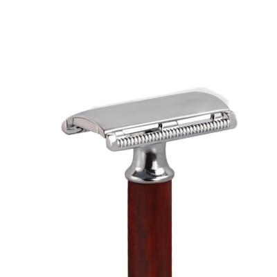 China Baili Style Barber Razor Blade For Men Double Edge Safety Razor New Woody Handle Razor Blade for sale