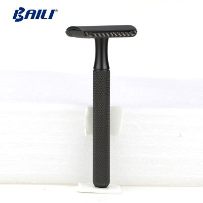 China Baili Single Blade Gunmetal Double Edge Safety Razor Black Safety Razor Safety Razor Metal for sale