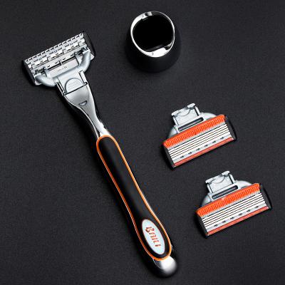 China 5 blade logo 5 blade shaving razor blades men razor 5 blade best quality customized safety razor for sale