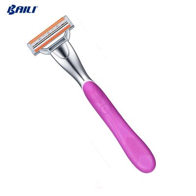 China Triple Blade Trimmer Blade Women Body Razor Shaving Razor Women Razor for sale