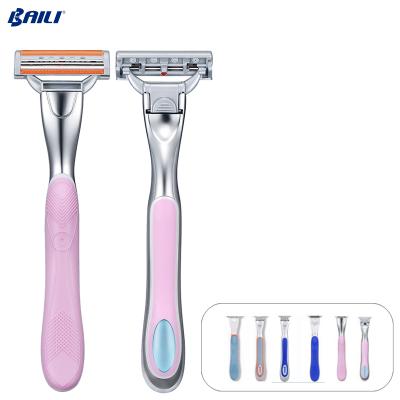 China Razor System Shaving 5 Razer Blade Razor System Shaving Pink Razor For Women for sale