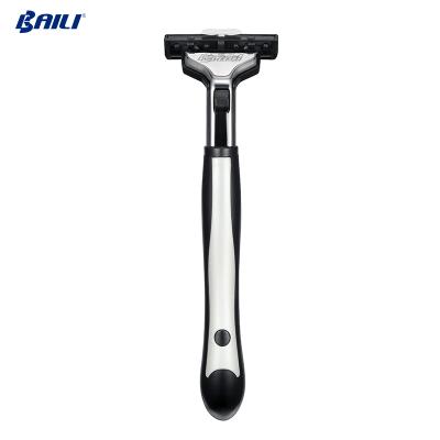 China Baili Twin Blade Triple Disposable Blade Razor Disposable Shaving Razor for sale