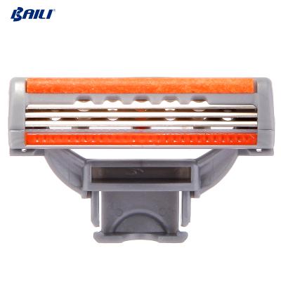 China Hot Selling Face Baili Razor Razor Blade Head 3 Blades for sale