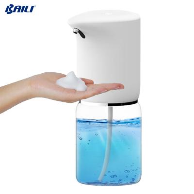 China Automatic Foam Soap Dispenser Hotel Touchless White Card Sanitizer Foam Soap Dispenser Floor Stand Alcohol Gel Dispensers For School for sale