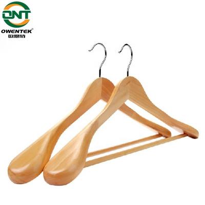 China Guangxi CLASSIC factory coat hanger wooden dress hanger with pants hanger for sale